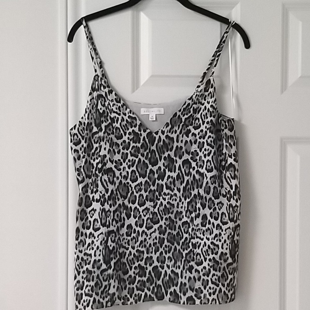 NEW Socialite gray leopard camisole (M)